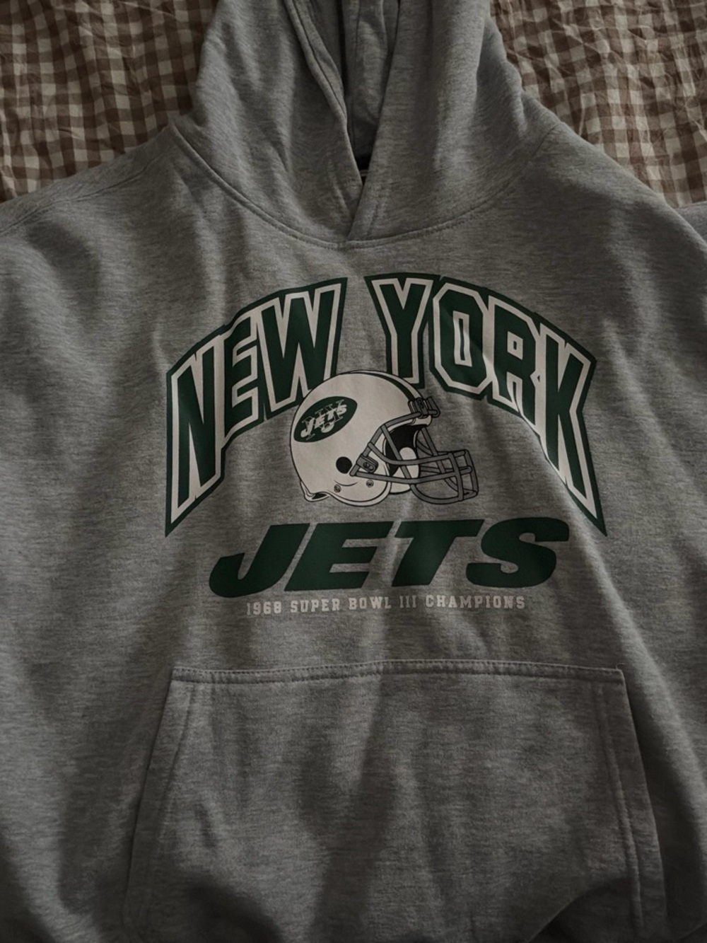 New York Jets Grey Pullover Hoodie - NFL Team Sweatshirt